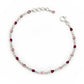 Natural Cubic Zirconia Gemstone Chain Ethnic Bracelet 925 Sterling Silver N51