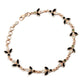 925 Silver Natural Cubic Zirconia Chain Rose Gold Plated Statement Bracelet