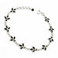 Cubic Zirconia Gemstone Vintage Bezel Sister Boho Chain Bracelet Sterling Silver
