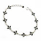Cubic Zirconia Gemstone Vintage Bezel Sister Boho Chain Bracelet Sterling Silver