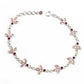 Natural Cubic Zirconia Gemstone Chain Boho Bracelet 925 Silver For Girls K17