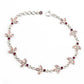Natural Cubic Zirconia Gemstone Chain Boho Bracelet 925 Silver For Girls K17