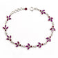 Marqoise Shape Ruby Cz Gemstone Jewelry 925 Solid Sterling Silver Bracelet