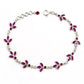 Marqoise Shape Ruby Cz Gemstone Jewelry 925 Solid Sterling Silver Bracelet