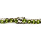 925 Sterling Silver August Round Peridot Gemstone Mother Chain Bohemian Bracelet
