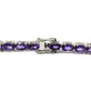 Natural Amethyst 925 Sterling Silver Statement Bracelet