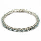 925 Solid Silver Oval Blue Topaz Gemstone Ethnic Chain Best Friend Gift Bracelet