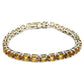 925 Sterling Silver Natural Citrine Gemstone Statement Bracelet