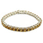Birthday Gift 925 Sterling Silver Natural Citrine Chain Tribal Bracelet J3