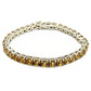 Birthday Gift 925 Sterling Silver Natural Citrine Chain Tribal Bracelet J3