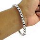 Genuine Solid 925 Sterling Silver Carbide Link Chain Bracelet