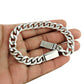 Handmade Solid 925 Sterling Silver Men's Cuban Link Bracelet