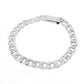 Handmade Solid 925 Sterling Silver Men's Cuban Link Bracelet