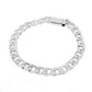Handmade Solid 925 Sterling Silver Men's Cuban Link Bracelet
