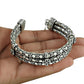 Two Row Oxidized Sterling Silver Snake Chain Bracelet for Men