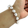 Classic Solid 925 Sterling Silver Beaded Bracelet