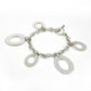 925 Sterling Silver Circle Charm Bracelet for Women Girls
