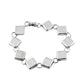 Solid Sterling Silver Square Link Bracelet