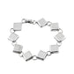 Solid Sterling Silver Square Link Bracelet