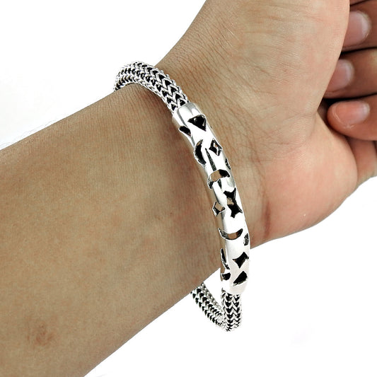 Solid 925 Sterling Silver Bracelet Gift Jewelry