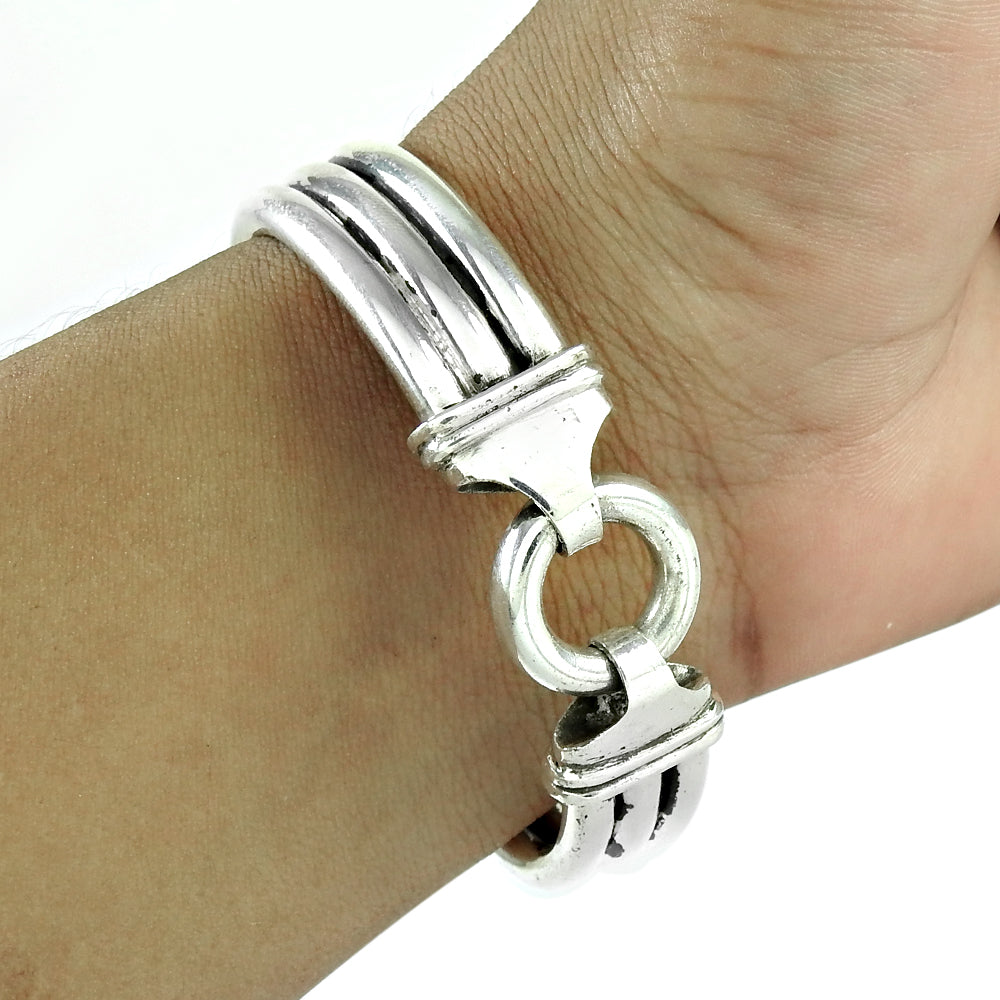 Solid 925 Sterling Silver Ethnic Bracelet