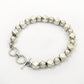 Solid 925 Sterling Silver Beads Bracelet for Women Girls