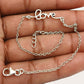 HANDMADE 925 Solid Sterling Silver Jewelry Love Bracelet