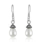 June Birth Briolette Natural Pearl Unique Drop Bezel Earrings 925 Solid Silver