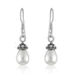 June Birth Briolette Natural Pearl Unique Drop Bezel Earrings 925 Solid Silver