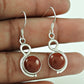 925 Solid Silver Natural Jasper Vintage Anniversary Dangle Drop Bezel Earrings