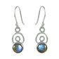 Natural Labradorite 925 Silver Drop Dangle Vintage Earrings For Girls B76