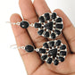 Gift Artisan Earrings 925 Silver Wholesale Jewelry Natural Black Onyx Gemstone V2