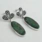 Gift For Woman Drop Dangle Bohemian Earrings 925 Silver Natural Agate H3