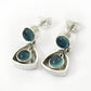 Natural Chalcedony Gemstone Dangle Ethnic Earrings 925 Silver For Women F3