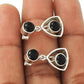Natural Black Onyx Gemstone Drop Dangle Vintage Earrings 925 Sterling Silver For Girls