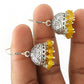 Natural Citrine Gemstone 925 Silver Drop Dangle Jhumki Earrings For Women Q3