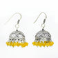 Natural Citrine Gemstone 925 Silver Drop Dangle Jhumki Earrings For Women Q3