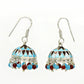 Natural Garnet 925 Silver Drop Dangle Enamel Jhumki Earrings For Women V3