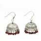 Gift For Her Natural Garnet 925 Sterling Silver Jhumki Gift For Her Earrings Z37
