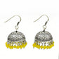Gift For Woman Girl Natural Yellow Onyx Drop Dangle Jhumki Earrings 925 Silver D45