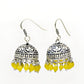 Gift For Woman Drop Dangle Jhumki Earrings 925 Silver Natural Yellow Onyx Gemstone G45