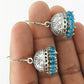 Gift For Woman Drop Dangle Jhumki Earrings 925 Silver Natural Topaz Gemstone Q1