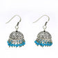 Gift For Woman Drop Dangle Jhumki Earrings 925 Silver Natural Topaz Gemstone Q1