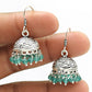 Natural Topaz Gemstone Drop Dangle Jhumki Earrings 925 Silver For Girls B90
