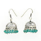 Natural Topaz Gemstone Drop Dangle Jhumki Earrings 925 Silver For Girls B90