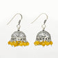 Gift For Her 925 Silver Natural Citrine Gemstone Drop Dangle Jhumki Earrings