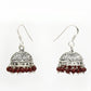 Gift For Her 925 Silver Natural Garnet Gemstone Dangle Jhumki Earrings Q4