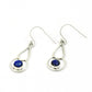 Natural Lapis Lazuli Gemstone Drop Dangle Tribal Blue Earrings 925 Silver G55