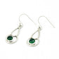 Natural Green Onyx Drop Dangle Vintage Earrings 925 Silver For Women J55