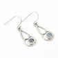Natural Rainbow Moonstone Gemstone Drop Dangle Boho Earrings 925 Silver X54